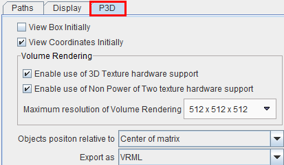P3D Configuration Settings